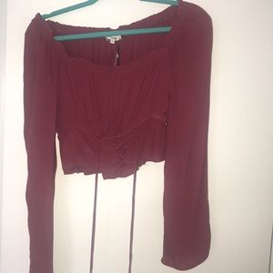 🍷Olivaceous Tie Crop Top 🍷